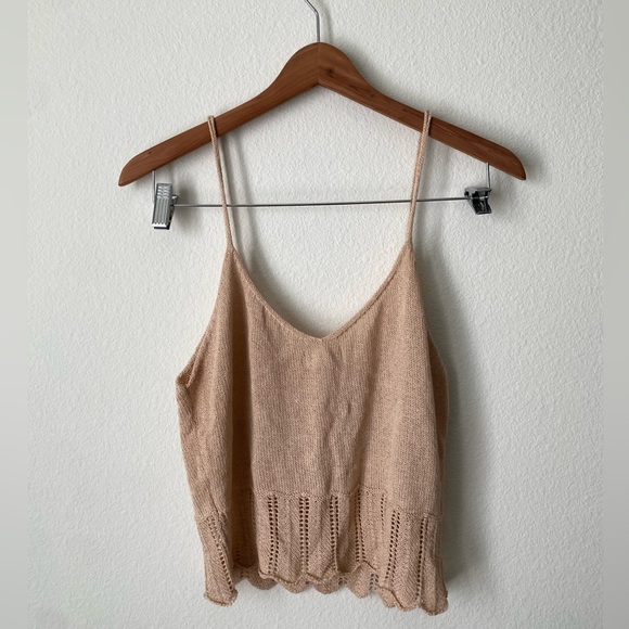 Altar'd State embroidered floral knit tank top. - Picture 6 of 6